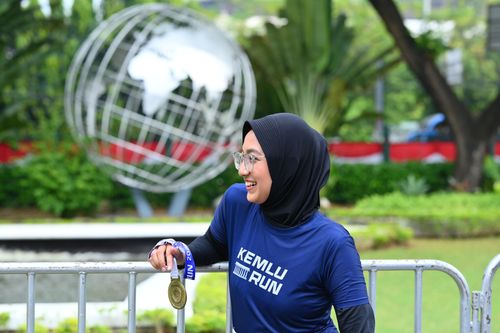 Race photo from KEMLU RUN 2025