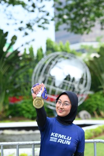 Race photo from KEMLU RUN 2025