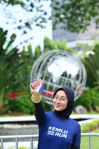 Race photo from KEMLU RUN 2025