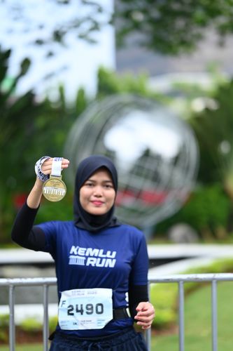 Race photo from KEMLU RUN 2025
