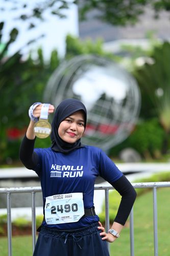 Race photo from KEMLU RUN 2025