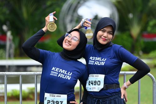 Race photo from KEMLU RUN 2025