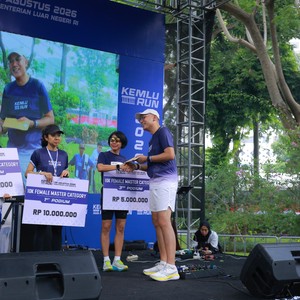 Race photo from KEMLU RUN 2026
