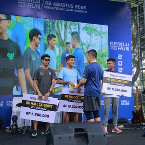 Race photo from KEMLU RUN 2026
