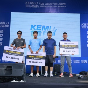 Race photo from KEMLU RUN 2026