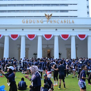 Race photo from KEMLU RUN 2026