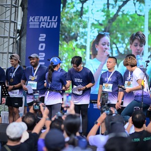 Race photo from KEMLU RUN 2026