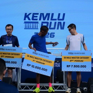 Race photo from KEMLU RUN 2026