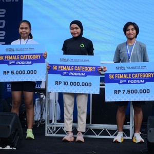 Race photo from KEMLU RUN 2026