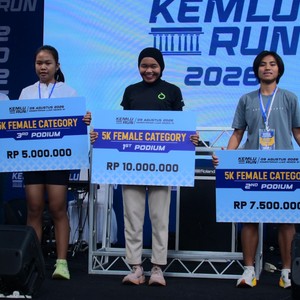 Race photo from KEMLU RUN 2026