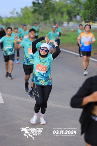 Race photo from Arutmin Borneo Run 2024