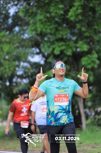 Race photo from Arutmin Borneo Run 2024