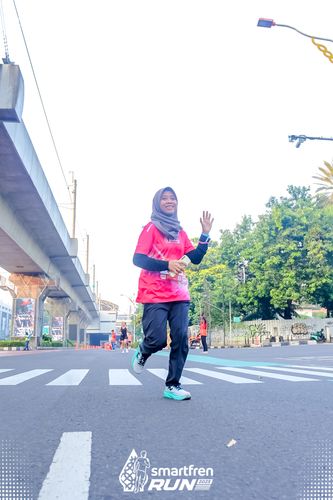 Race photo from Smartfren Run 2025 