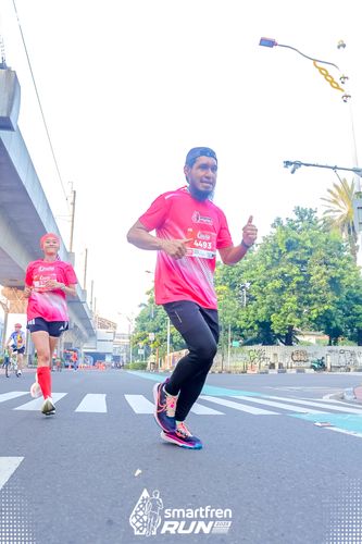 Race photo from Smartfren Run 2025 
