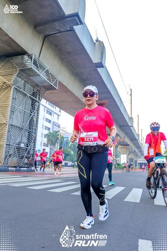 Race photo from Smartfren Run 2025 