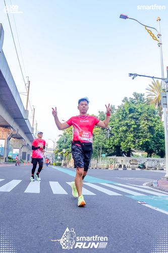 Race photo from Smartfren Run 2025 