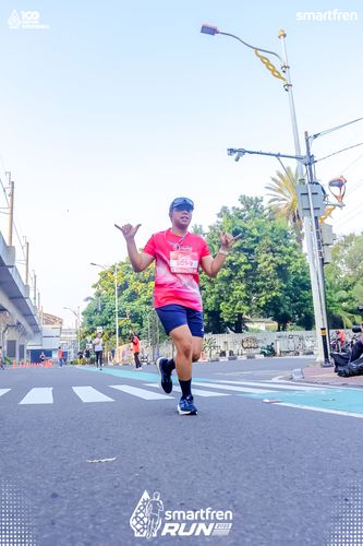 Race photo from Smartfren Run 2025 