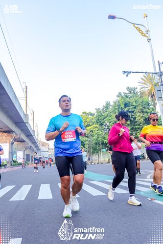 Race photo from Smartfren Run 2025 