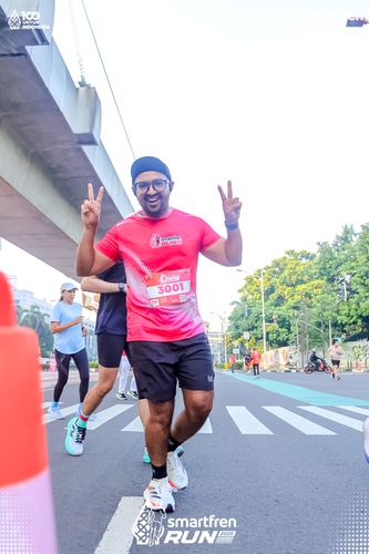 Race photo from Smartfren Run 2025 