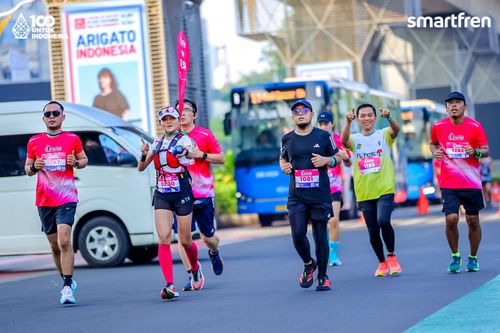 Race photo from Smartfren Run 2025 