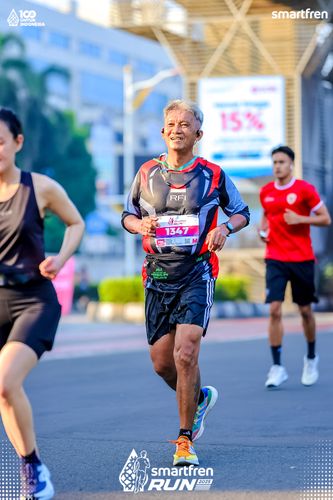 Race photo from Smartfren Run 2025 