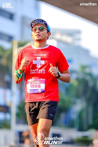 Race photo from Smartfren Run 2025 
