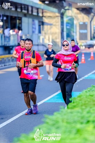 Race photo from Smartfren Run 2025 