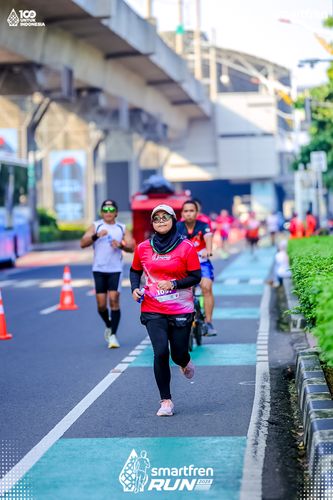 Race photo from Smartfren Run 2025 
