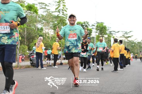 Race photo from Arutmin Borneo Run 2024