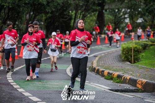 Race photo from Smartfren Run 2024