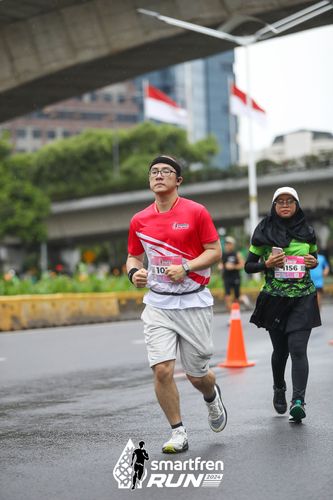 Race photo from Smartfren Run 2024