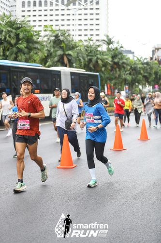 Race photo from Smartfren Run 2024