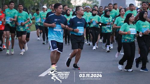 Race photo from Arutmin Borneo Run 2024