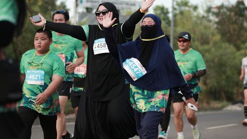 Race photo from Arutmin Borneo Run 2024