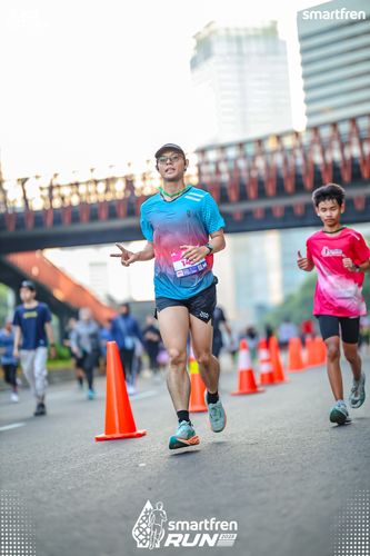 Race photo from Smartfren Run 2025 
