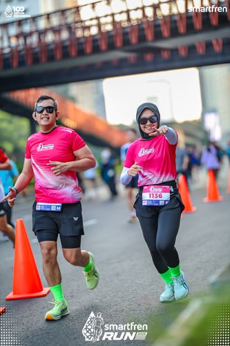 Race photo from Smartfren Run 2025 