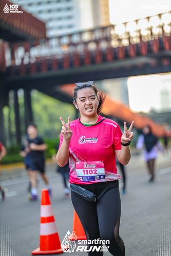 Race photo from Smartfren Run 2025 