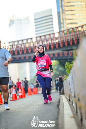 Race photo from Smartfren Run 2025 