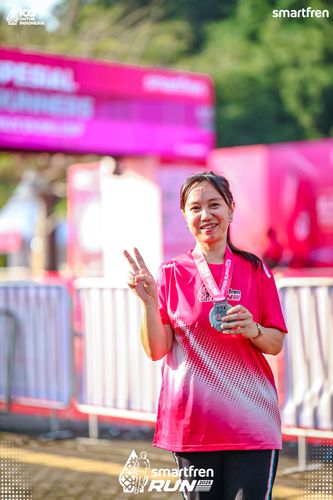 Race photo from Smartfren Run 2025 