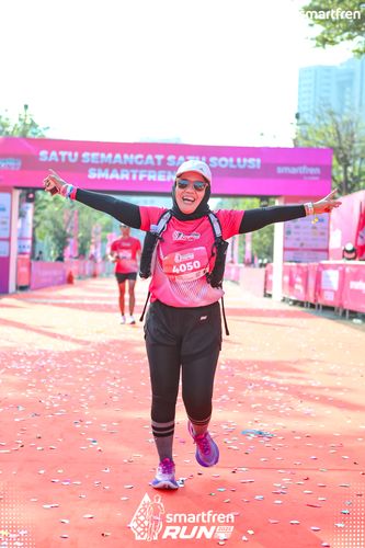 Race photo from Smartfren Run 2025 