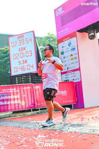 Race photo from Smartfren Run 2025 