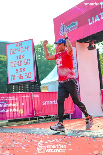 Race photo from Smartfren Run 2025 