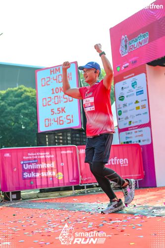 Race photo from Smartfren Run 2025 