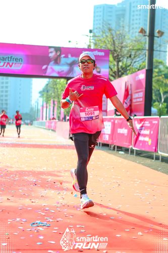 Race photo from Smartfren Run 2025 