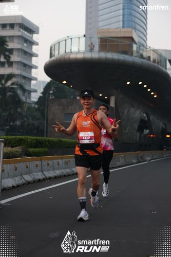 Race photo from Smartfren Run 2025 