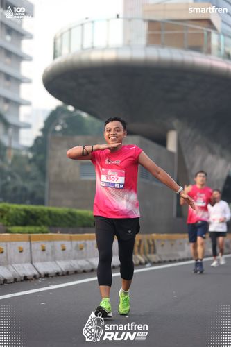 Race photo from Smartfren Run 2025 