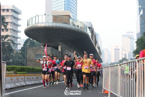Race photo from Smartfren Run 2025 