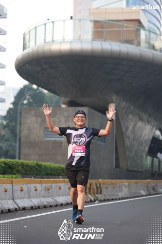 Race photo from Smartfren Run 2025 