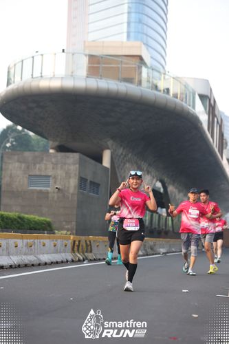 Race photo from Smartfren Run 2025 
