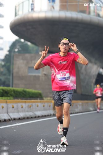 Race photo from Smartfren Run 2025 